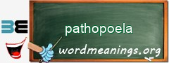 WordMeaning blackboard for pathopoela